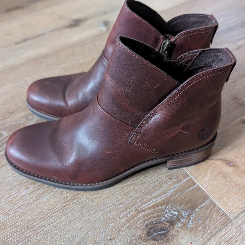 Timberland Brown Leather Ankle Boots - Women